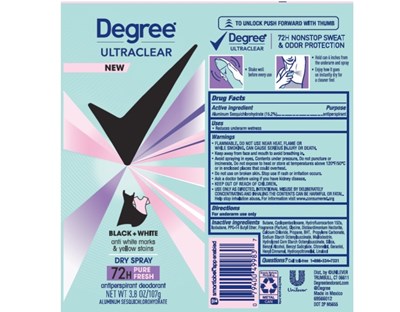 Degree Black White Dry Spray Ap Deo (Degree Black White Pure Fresh Ap Dep)